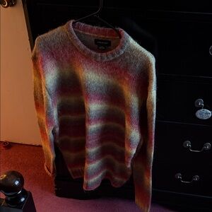Cotton On Multicolor Striped Fuzzy Knit Sweater